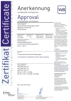 111 001 VdS Zertifikat