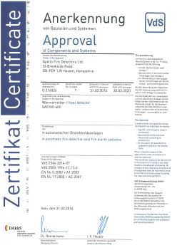 211 023 VdS Zertifikat