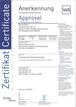 221 001 VdS Zertifikat