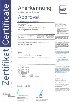221 002 VdS Zertifikat