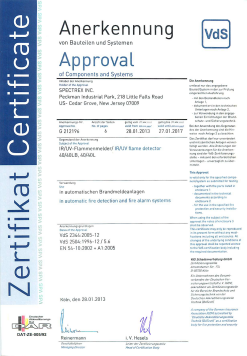 310 002 VdS Zertifikat