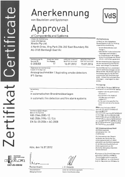 321 003 VdS Zertifikat