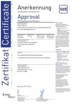 340 001 VdS Zertifikat