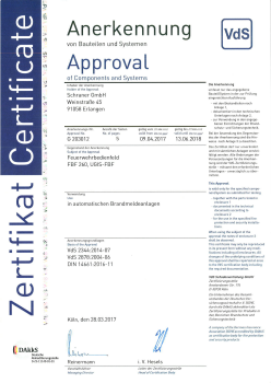 412 002 VdS Zertifikat