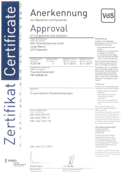 413 002 VdS Zertifikat