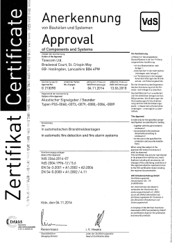 512 002 VdS Zertifikat