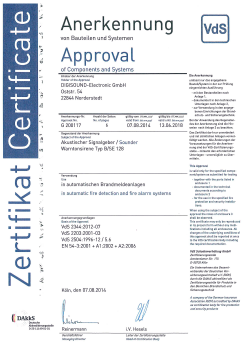 512 010 VdS Zertifikat