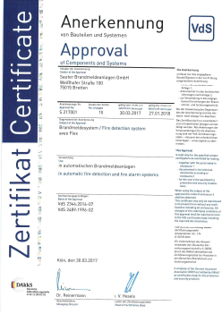 aveoFlex S217001VdS Zertifikat