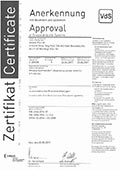 321 007 VdS Zertifikat