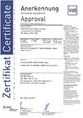 432 003 VdS Zertifikat